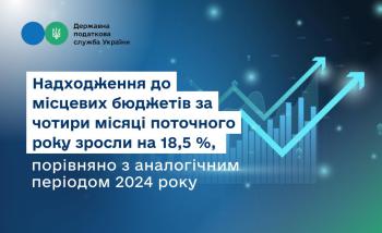 Ruslan Kravchenko: Local budget revenues increased by 18.5% in the first four months of this year