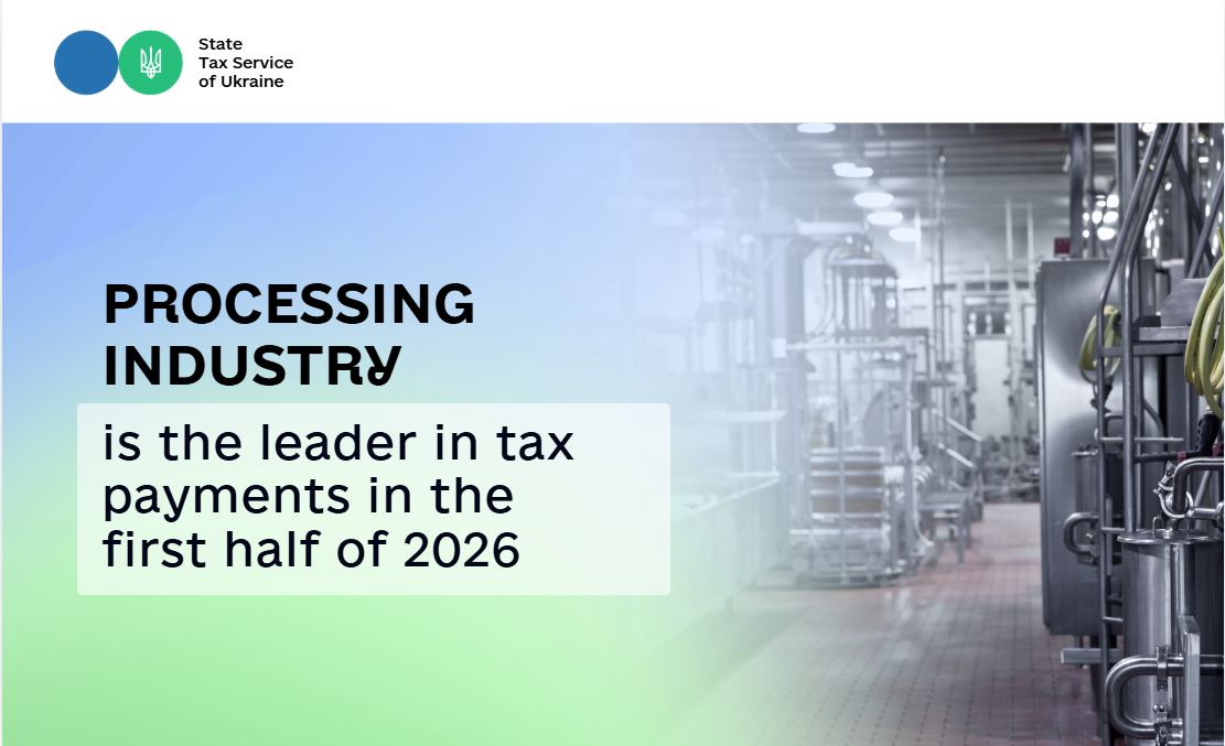 Processing industry is the leader in tax payments in the first half of 2026