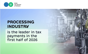 Processing industry is the leader in tax payments in the first half of 2026