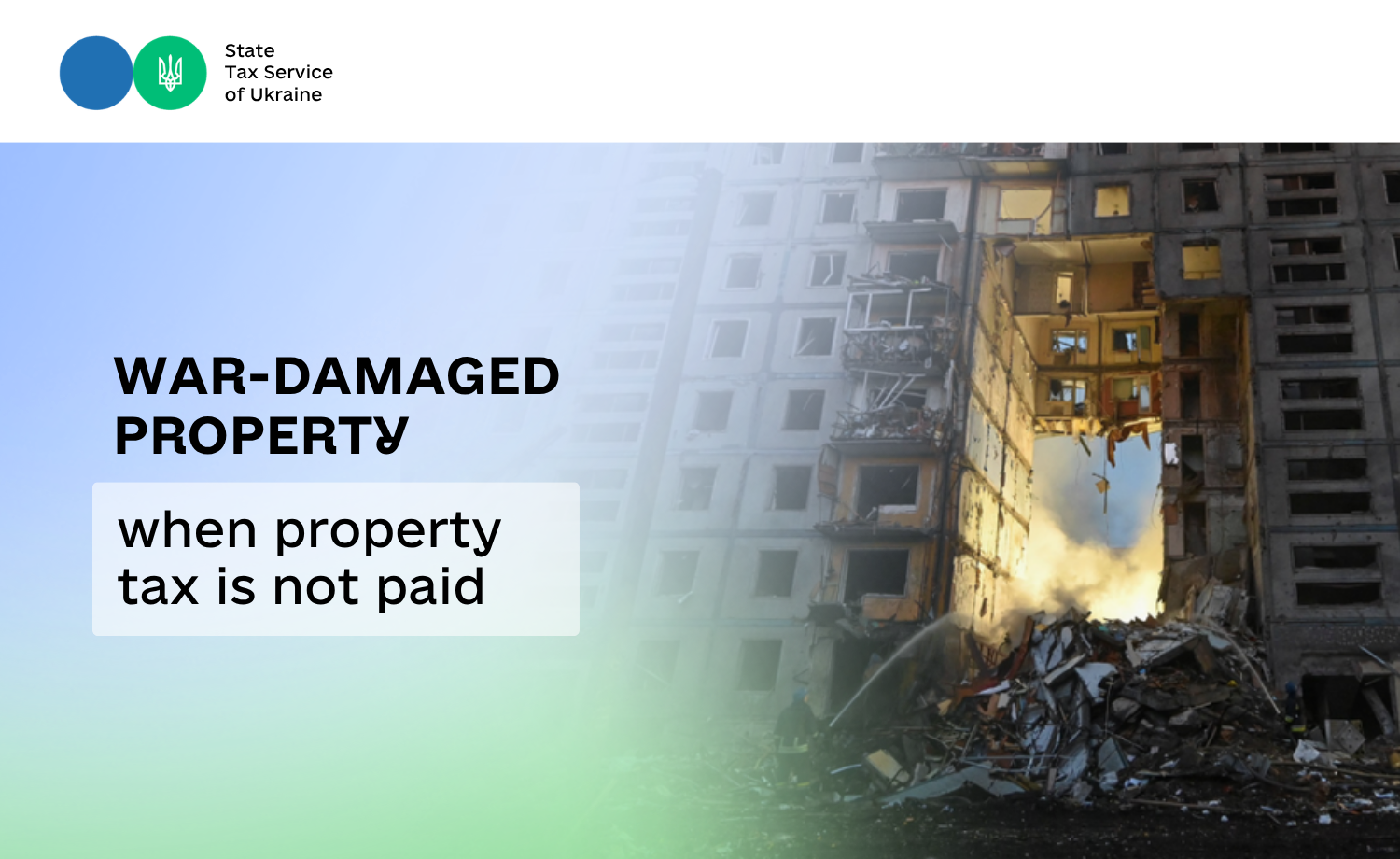 War-damaged property: when property tax is not paid